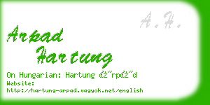 arpad hartung business card